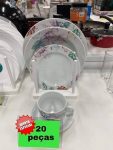 Aparelho de Jantar Chá 20 Peças Porcelana Schmidt – Redondo Floral Colorido Florence