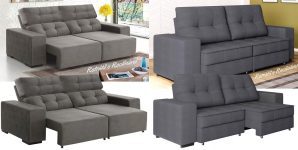 Sofá Retrátil e Reclinável 3 Lugares Animalle – Vaspen Viero Móveis