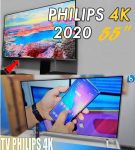 Smart TV 4K LED 55” Philips 55PUG6654/78 – Wi-Fi Bluetooth HDR 3 HDMI 2 USB Bordas Ultrafinas