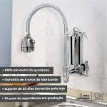 Torneira Pia Gourmet Cozinha Parede Com Filtro Super Luxo