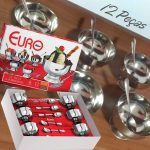 Conjunto Tacas para Sobremesa Inox 12 Peças Euro Inox