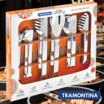 Conjunto de Pegadores Tramontina Utility 66800103 em Aço Inox – 6 Peças