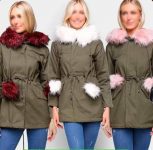 Jaqueta Parka Nylon S&V Com Capuz Pelo Feminina