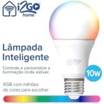 Lâmpada Inteligente I2GO E27 RGB – Dimerizável 10W Smart Lamp Wi-Fi