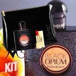 Yves Saint Laurent Black Opium Kit – Perfume Feminino EDP + Batom + Necessaire