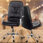 Cadeira de Escritório Presidente Giratória Preta – P-750 Prizi