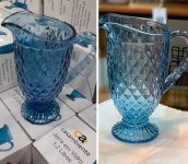 Jarra de Vidro Azul 1,2L Casambiente – Abacaxi