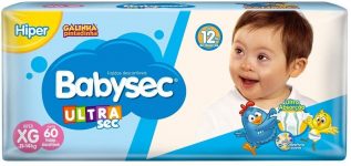 Fralda Babysec Ultrasec Galinha Pintadinha, Azul, XG, 60 unidades