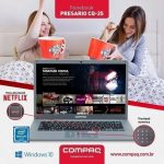 Notebook Intel Pentium 4 GB 120GB Compaq CQ25 Tela14” Windows 10 Cinza