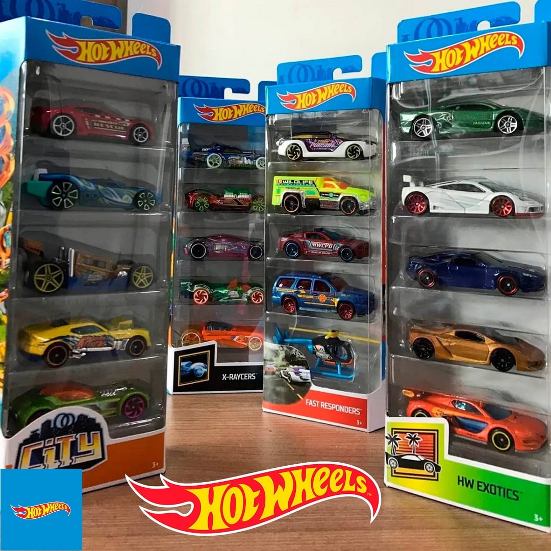 Pacote com 3 Carrinhos Hot Wheels Sortidos - Mattel