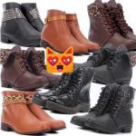 Seleção de botas e coturno