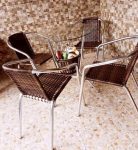 Conjunto de Mesa para Área Externa de Fibra – com 4 Cadeiras Alegro Móveis CJMB40199