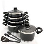Jogo de Panela Craqueado 5 pçs Espatula – Aluminio AMJ