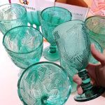 Jogo de Taças para Vinho de Vidro 350ml – 6 Peças Casambiente Folhas