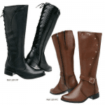 Kit 2 Pares Bota Montaria Feminina Com Textura Dia a Dia Capuccino e Preto