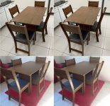 Mesa de Cozinha 4 Cadeiras Retangular Milano – J57080 Poliman Móveis