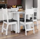 Mesa de Cozinha 4 Cadeiras Retangular Milano – J57050 Poliman Móveis