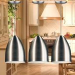 Kit 3 Pendentes Cone De Aluminio Escovado Com Soquete E-27 – Plugador