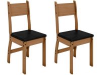 Jogo de Cadeiras para Cozinha Estofada – Poliman Móveis Milano M02070 2 Peças