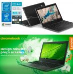 Chromebook Lenovo 100E 81MA001BBR Intel Celeron – 4GB 32GB eMMC Tela 11,6” Chrome OS