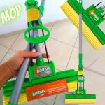 Mop Sek+ com Cabo, Brilhus, Verde com Amarelo