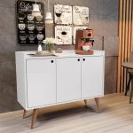 Aparador Buffet Retrô 3 Portas Wood – Off White – Rpm Móveis