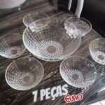 Conjunto de Tigelas de Vidro Rattan 7 Peças – Euro Home