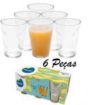 Jogo de Copos de Vidro 265ml 6 Peças – Nadir Maracatu
