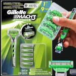 Aparelho de Barbear Gillette Mach3 Sensitive + 9 Cargas