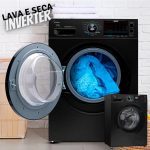 Lava e Seca Midea LSE11P Storm Wash Inverter Tambor 4D 11 Kg – Preta