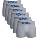 Kit com 6 Cuecas Zorba Boxer Algodão Sem Costura Infantil 678 Cinza