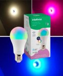 Lâmpada Inteligente Intelbras E27 RGB Dimerizável – 10W 6500K Izy EWS 410 compatível com Alexa