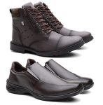 Kit Coturno Casual Masculino + Sapato Masculino Maximo Conforto