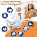 Fralda Pom Pom Derma Protek Mega M 48Un, Pom Pom, Laranja, Médio