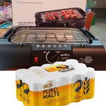 Churrasqueira Elétrica Britânia Gourmet BCG1 – com Grelha + Skol 269ml 15 Unidades