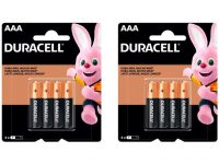 Kit com 8 Unidades de Pilha Alcalina AAA Duracell