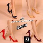 Peep Toe Couro Jorge Bischoff Salto Fino