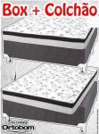 Cama Box Casal (Box + Colchão) Ortobom Mola – 20cm de Altura Physical Luna Silver