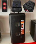 Party Speaker Philips bluetooth com 2 falantes, luzes de led, bluetooth, usb, auxiliar, entradas para microfone e guitarra e energia para 14h TANX200/78