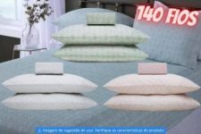 Jogo de Cama Casal Sultan 140 Fios – Day by Day Realce Zurik Verde 3 Peças