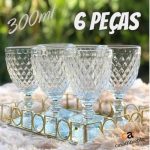 Jogo de Taças Vidro 6 Peças 300ml Casambiente – Bico de Jaca
