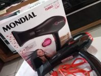 Secador de Cabelo Mondial Turbo Color Red SC-41 – Preto Vermelho Tourmaline Ion 1900W 2 Velocidades
