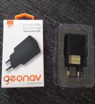 Carregador de Parede universal 2.1A, 2 portas USB, Bivolt, Preto, ESACB2, Geonav