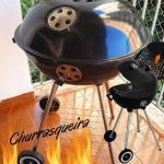 Churrasqueira Esmaltada A Bafo Guarapari 46cm Mor