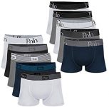 Kit Com 10 Cuecas Boxer De Cotton 10.0 Cueca Boxer, Polo Match, Masculino