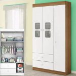 Guarda-roupa Infantil 3 Portas 2 Gavetas – Móveis Estrela Almendra Xodó