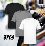 Kit 3 Camisetas Masculina SSB Brand Lisa Algodão Premium