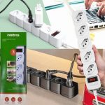 Protetor eletrônico Intelbras com 5 tomadas EPE 205 Branco Intelbras