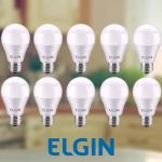 Kit Lâmpadas LED 10 Unidades Branca E27 4,9W – 6500K Elgin Bulbo A55
