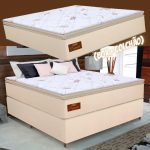 Cama Box Casal (Box + Colchão) Gazin – Mola Ensacada 67cm de Altura Diamante